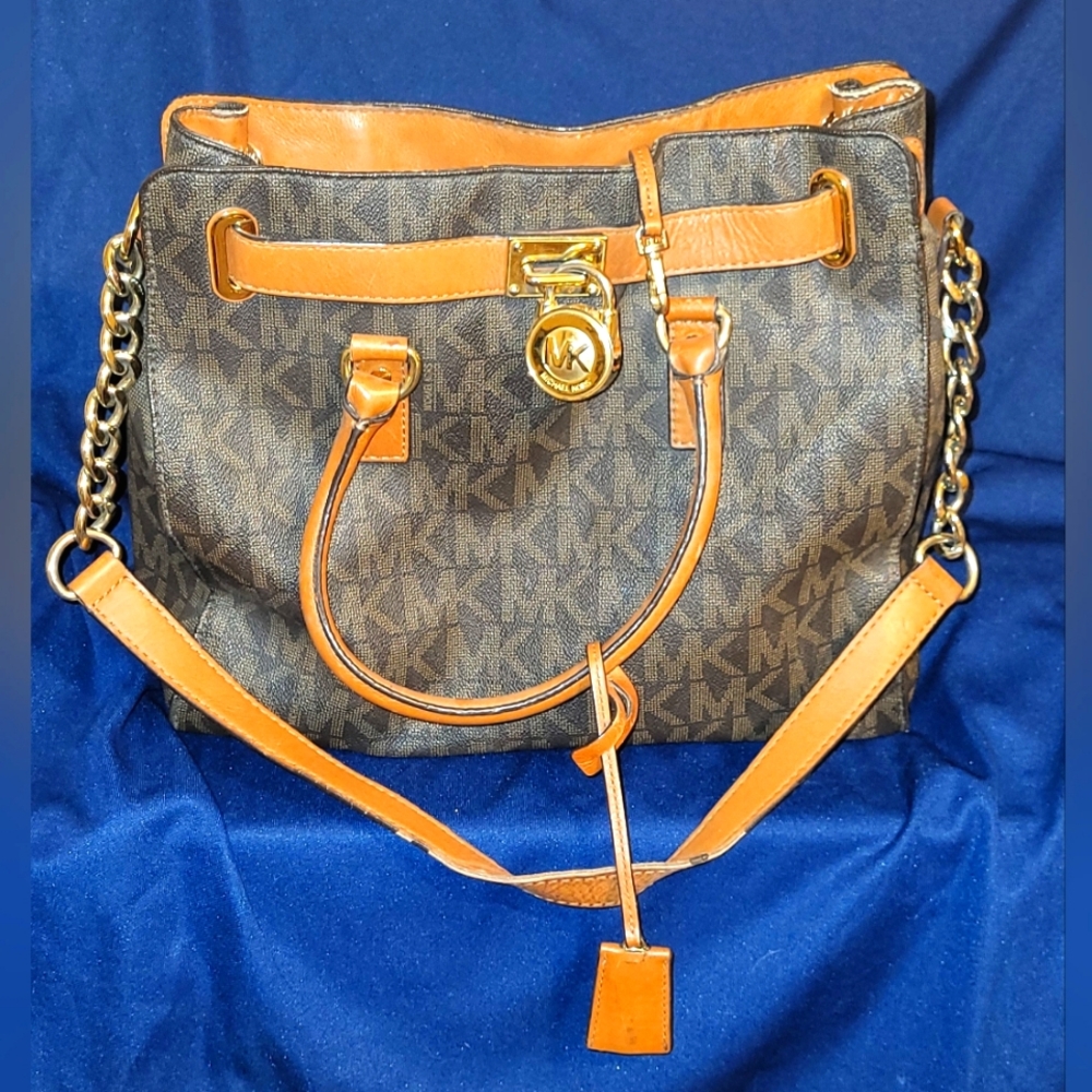 Michael Kors Brown and Tan Signature Tote Bag